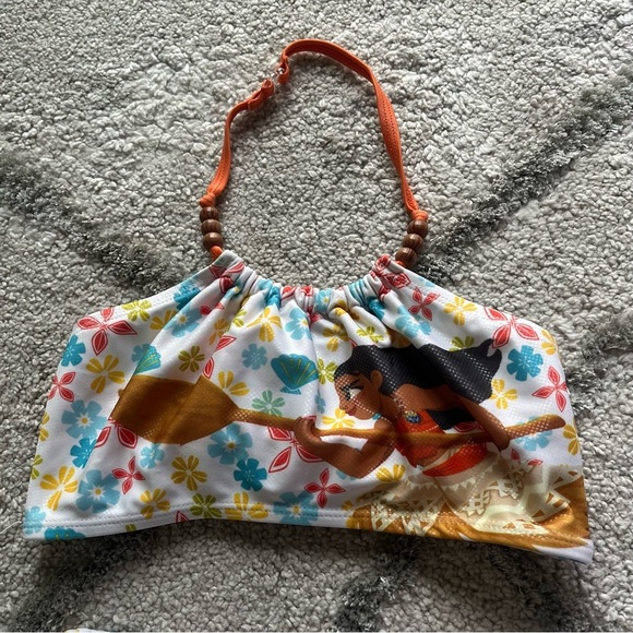 Disney Moana Two Piece Swimsuit bikini bathing suit halter skirt skirt 7 / 8 - Picture 3 of 10